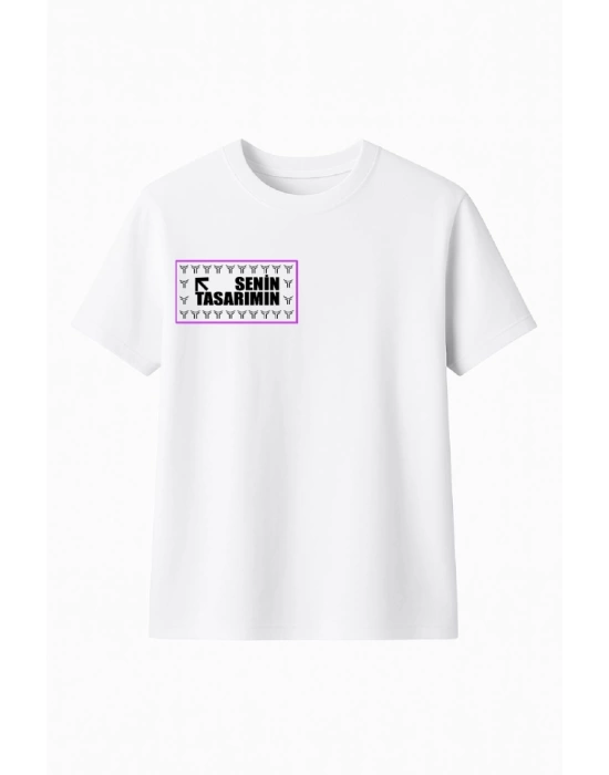 Çocuk Ön Sizin Tasarımınız Basic Tshirt - Beyaz