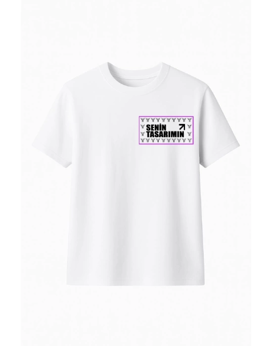 Çocuk Ön Sizin Tasarımınız Basic Tshirt - Beyaz