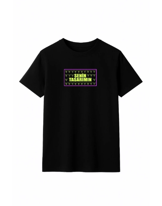 Çocuk Ön Sizin Tasarımınız Basic Tshirt - Siyah