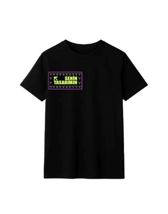 Çocuk Ön Sizin Tasarımınız Basic Tshirt - Siyah