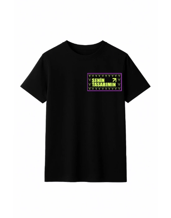 Çocuk Ön Sizin Tasarımınız Basic Tshirt - Siyah