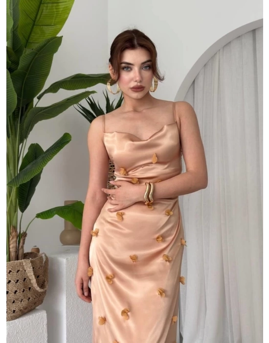 Dora Çiçek Detaylı Elbise