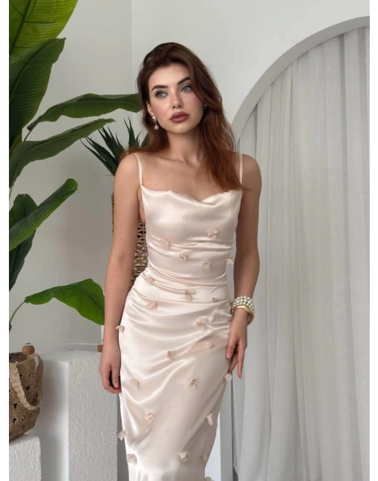 Dora Çiçek Detaylı Elbise