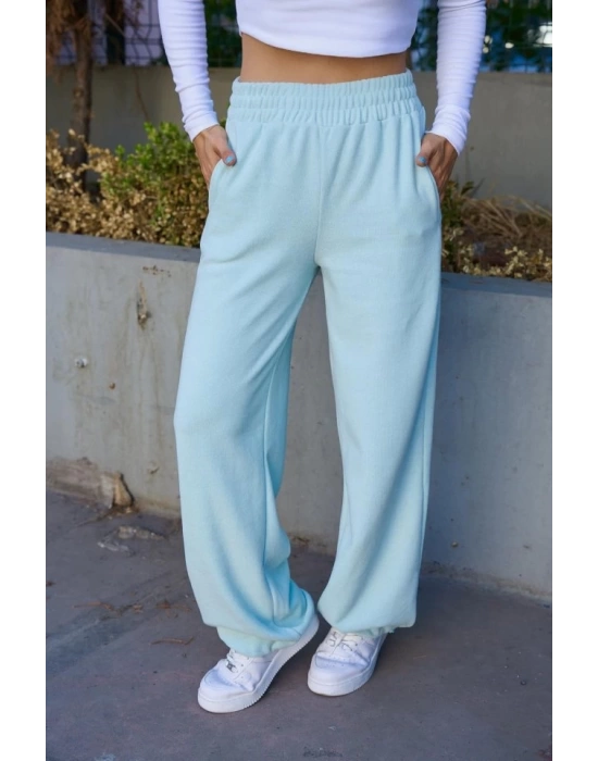 Düz Lastikli Eşofman - Mint Yeşili