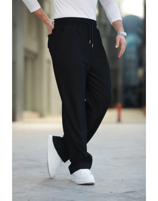 Erkek Bağcıklı Pileli Baggy Pantolon