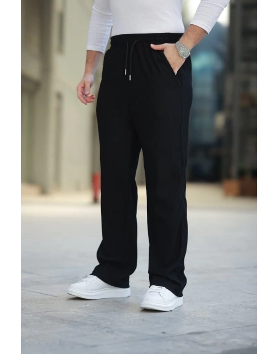 Erkek Bağcıklı Pileli Baggy Pantolon