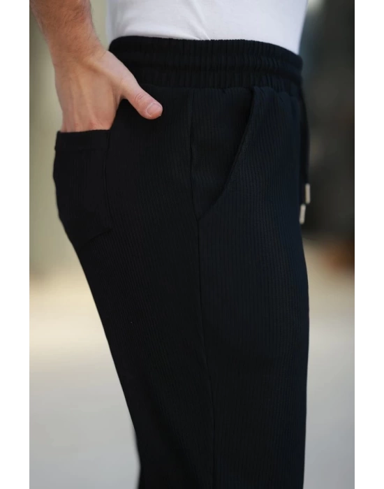 Erkek Bağcıklı Pileli Baggy Pantolon
