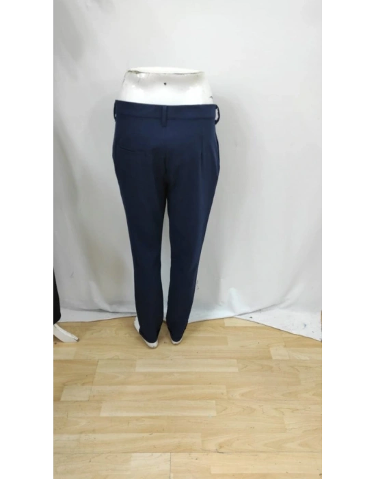 Erkek Belden Düğmeli Cepli Dokuma Pantolon