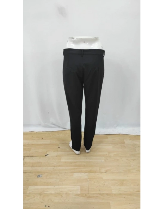 Erkek Belden Düğmeli Cepli Dokuma Pantolon