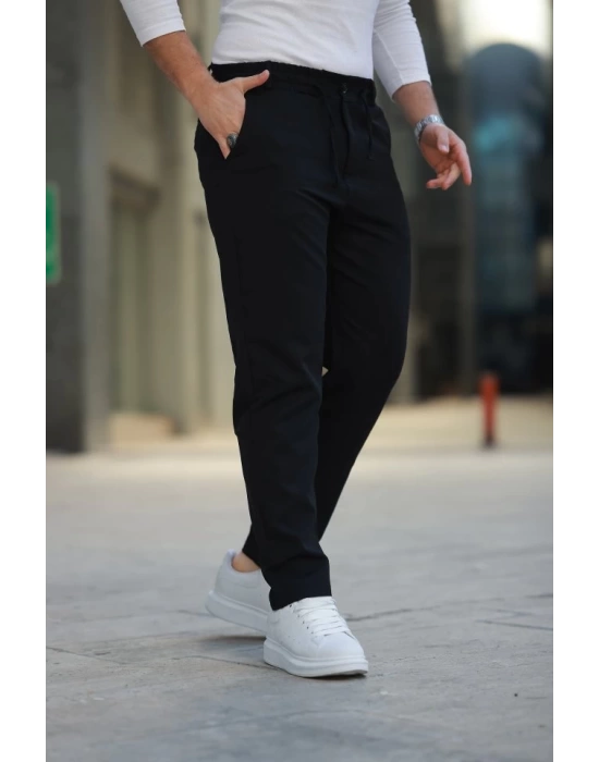 Erkek Beli Bağcıklı Jogger Pantolon