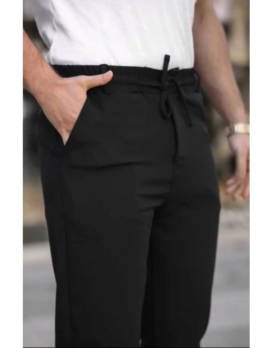 Erkek Beli Bağcıklı Jogger Pantolon
