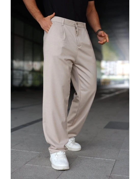 Erkek Beli Lastikli Baggy Pantolon