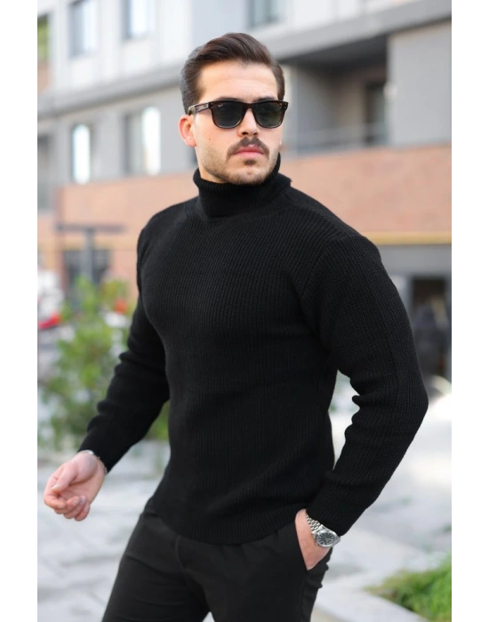 Erkek Boğazlı Örme Kazak