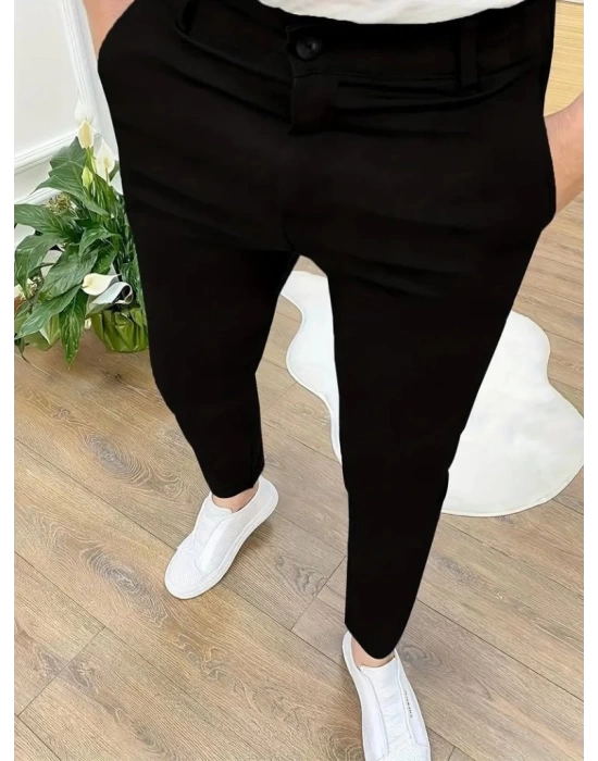 Erkek Cepli Slimfit Atlas Pantolon