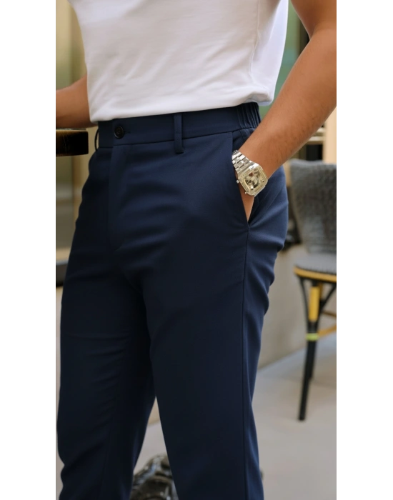Erkek Cepli Slimfit Atlas Pantolon
