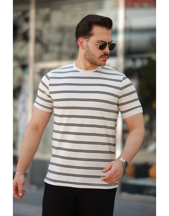 Erkek çizgili Kısa Kollu T-shirt
