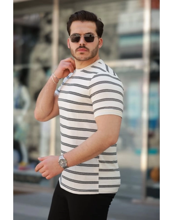 Erkek çizgili Kısa Kollu T-shirt