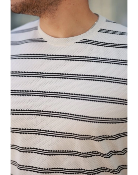 Erkek çizgili Kısa Kollu T-shirt