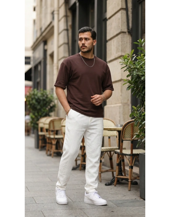 Erkek Duble Kol Basic Tişört