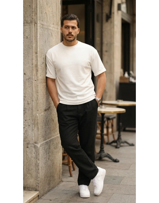 Erkek Duble Kol Basic Tişört