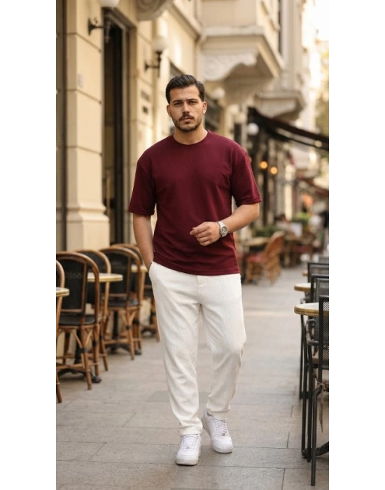 Erkek Duble Kol Basic Tişört