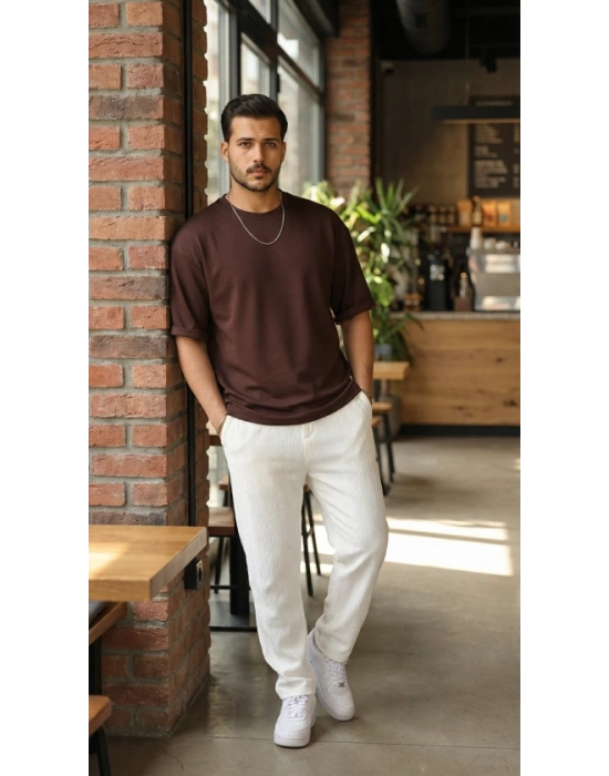 Erkek Duble Kol Basic Tişört