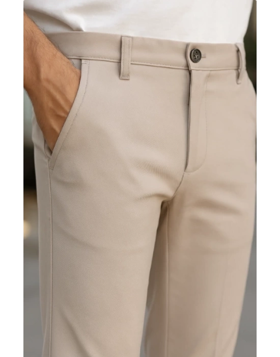 Erkek Düz Kesim Bilek Boy Kumaş Pantolon