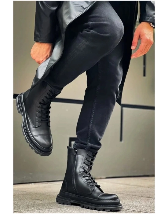 Erkek Fermuarlı Dayanıklı Crow Rahat Kışlık Bot