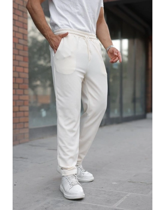 Erkek Fitilli Beli Lastikli Rahat Pantolon
