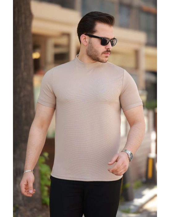 Erkek Yarım Balıkçı Yaka Kısa Kollu T-shirt