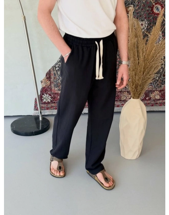 Erkek İthal Yıkamalı Keten Pantolon