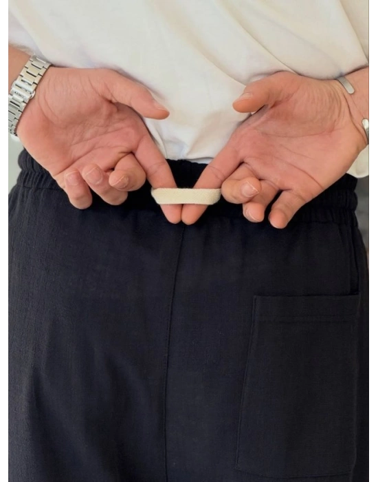 Erkek İthal Yıkamalı Keten Pantolon