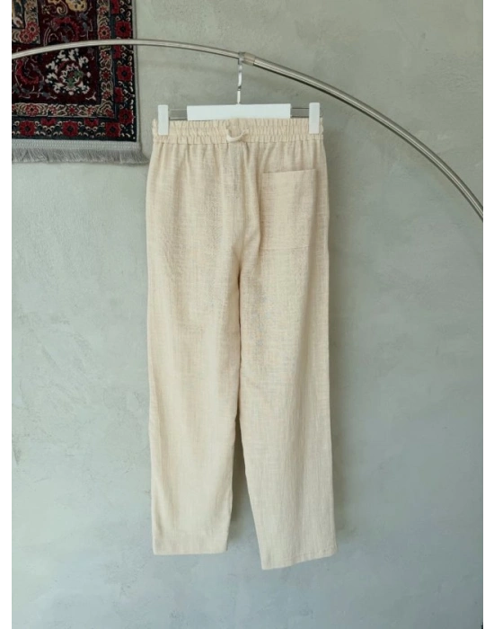 Erkek İthal Yıkamalı Keten Pantolon