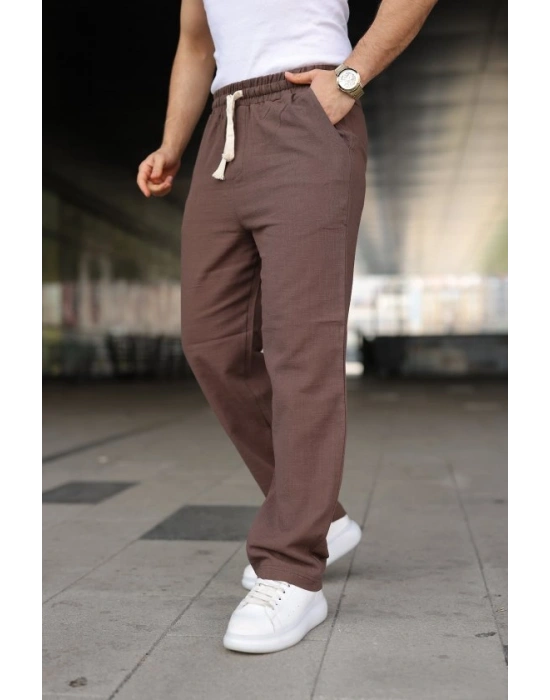 Erkek İthal Yıkamalı Keten Pantolon