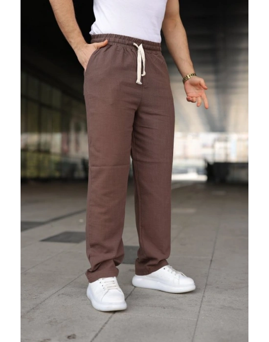 Erkek İthal Yıkamalı Keten Pantolon