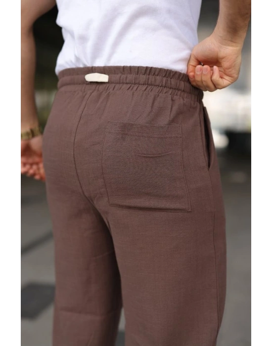 Erkek İthal Yıkamalı Keten Pantolon