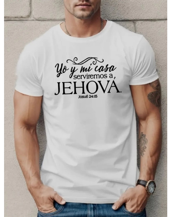 Erkek Jehova Baskılı Süprem T-shirt