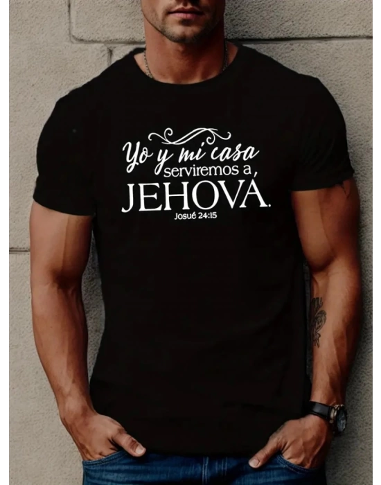 Erkek Jehova Baskılı Süprem T-shirt