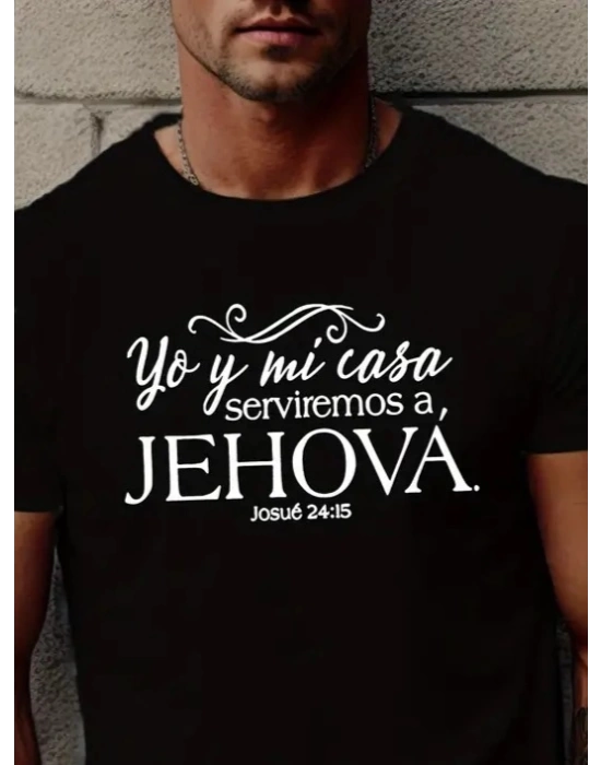 Erkek Jehova Baskılı Süprem T-shirt