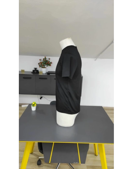 Erkek Kısa Kollu Bisiklet Yaka Burgu Bluz