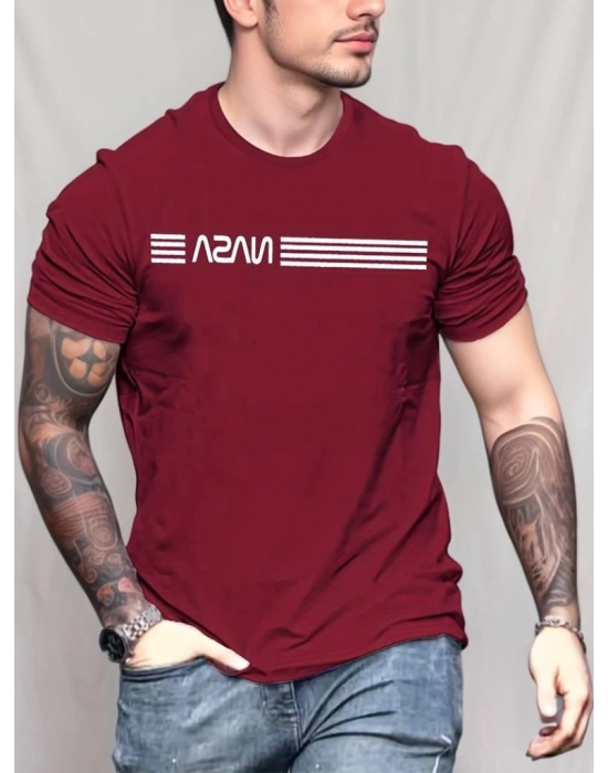 Erkek Kısa Kollu Nasa Baskı Basic Erkek T-shirt