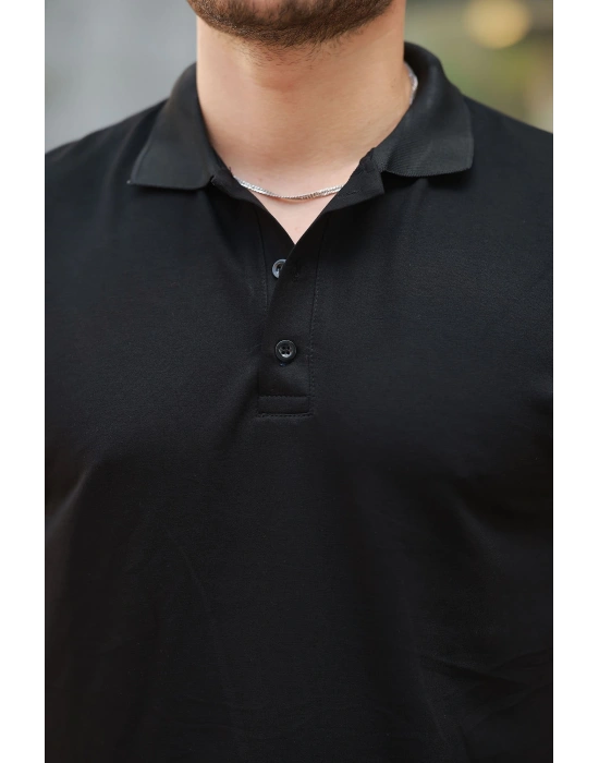 Erkek Kısa Kollu Yakalı Viskon Iki Iplik Erkek Tişört