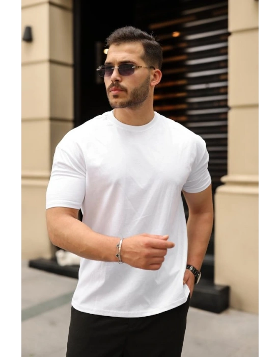 Erkek Kolları Dar Kesim Rahat Kalıp Basic Tişört