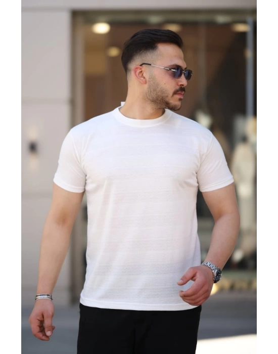 Erkek Mini Jakarlı Kısa Kollu T-shirt