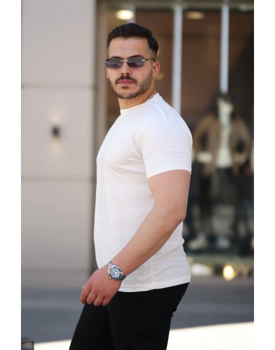 Erkek Mini Jakarlı Kısa Kollu T-shirt