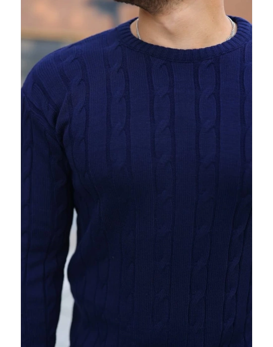 Erkek örgü Desen Bisiklet Yaka Kazak