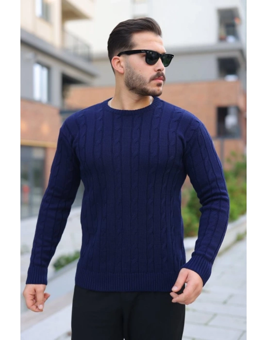 Erkek örgü Desen Bisiklet Yaka Kazak