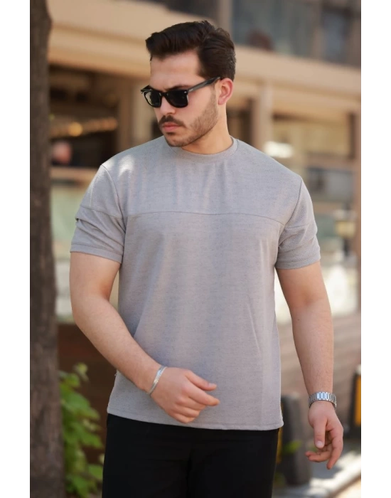 Erkek Oversize Bisiklet Yaka Kısa Kollu T-shirt