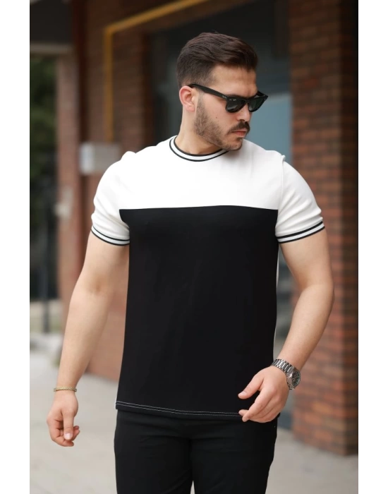 Erkek Parçalı Renk Kısa Kollu Tişört