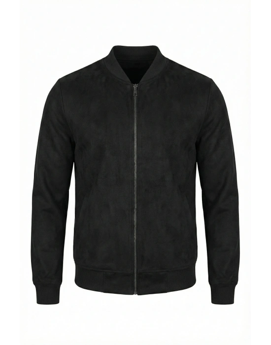 Erkek Scuba Süet Kumaş Bomber Hırka
